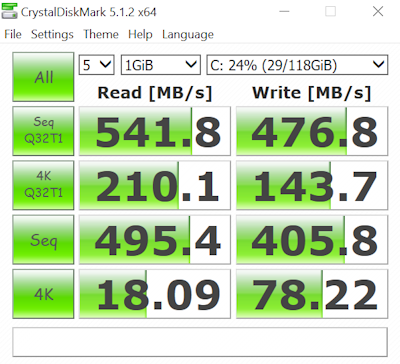 Miix 700 Toshiba SSD Benchmark CLIPPED