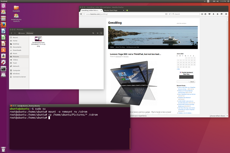 Miix 700 Ubuntu 16.04 Live RESIZED